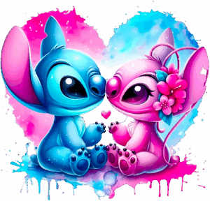 Stitch & Angela amor de marcianos