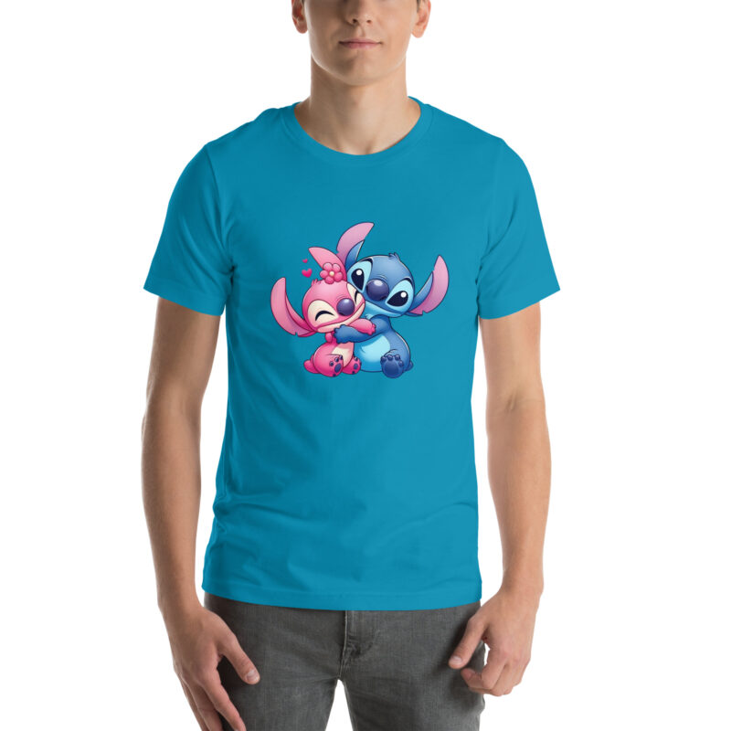 unisex staple t shirt aqua front stitch & angela amor