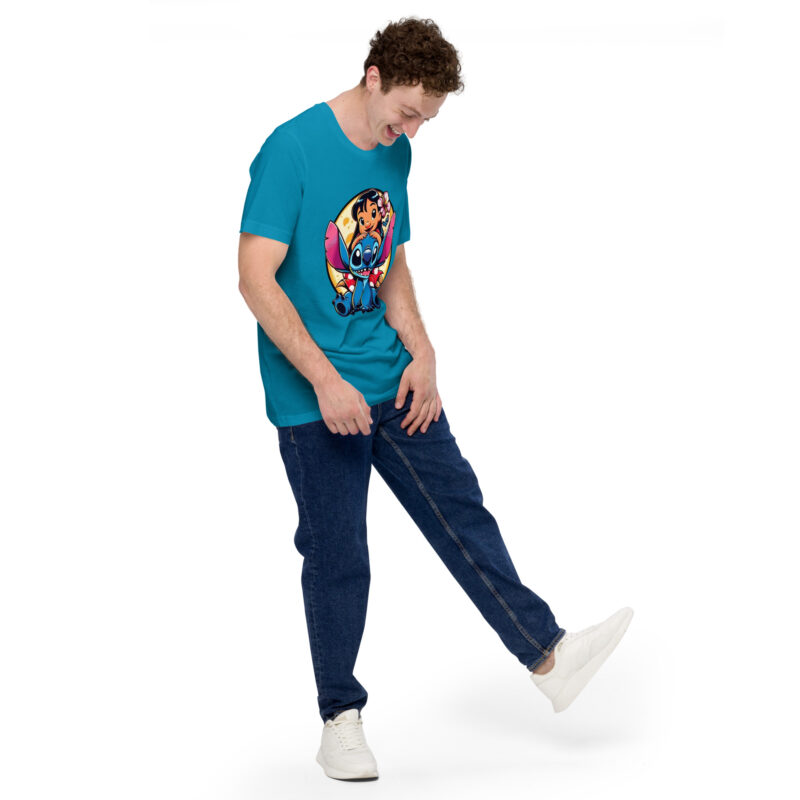 unisex staple t shirt aqua right front hawai lilo y stitch