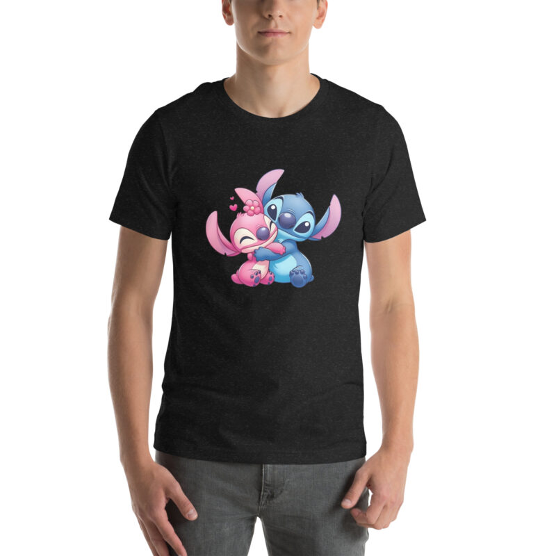 unisex staple t shirt black heather front stitch & angela amor