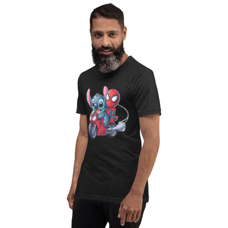 unisex staple t shirt black heather left front stitch y spiderman