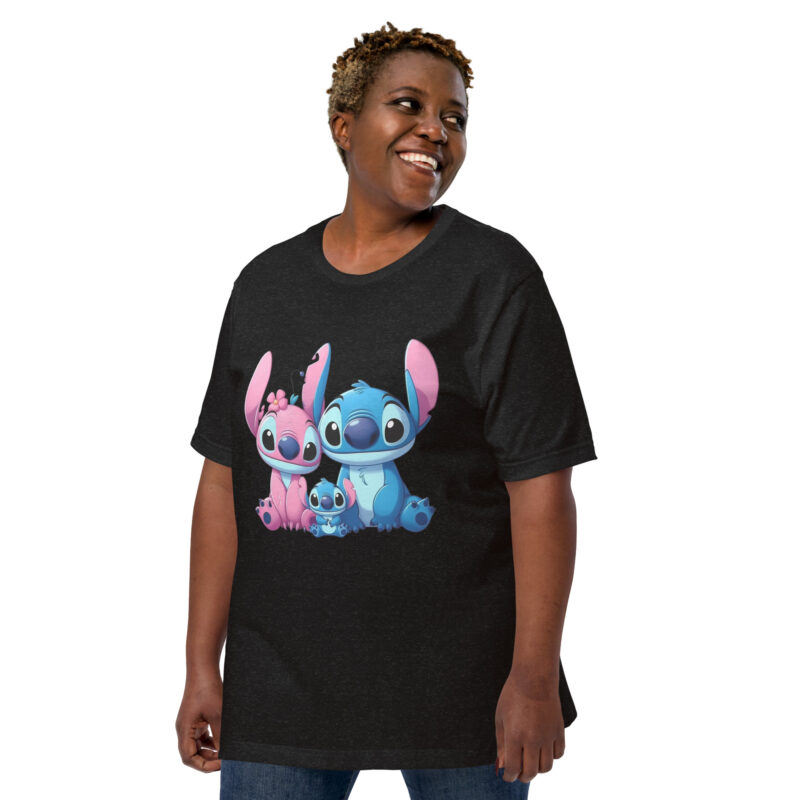 unisex staple t shirt black heather left front Stitch y Angela
