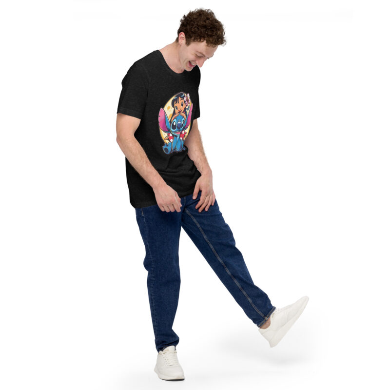 unisex staple t shirt black heather right front hawai lilo y stitch