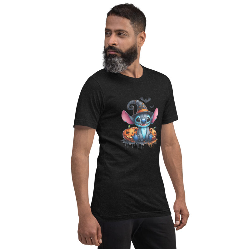 unisex staple t shirt black heather right front stitch halloween