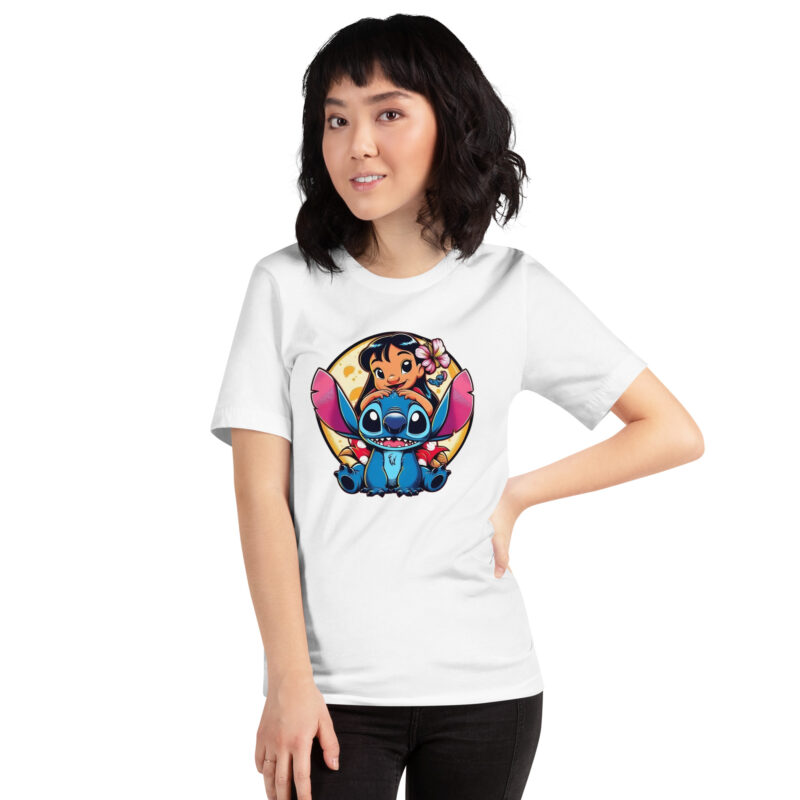 unisex staple t shirt white front hawai lilo y stitch