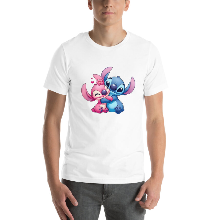 unisex staple t shirt white front stitch & angela amor