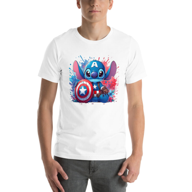 unisex staple t shirt white front capitan stitch