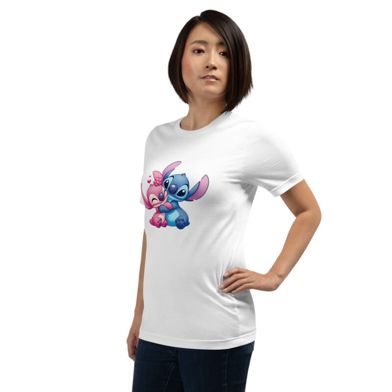 unisex staple t shirt white left front stitch & angela amor
