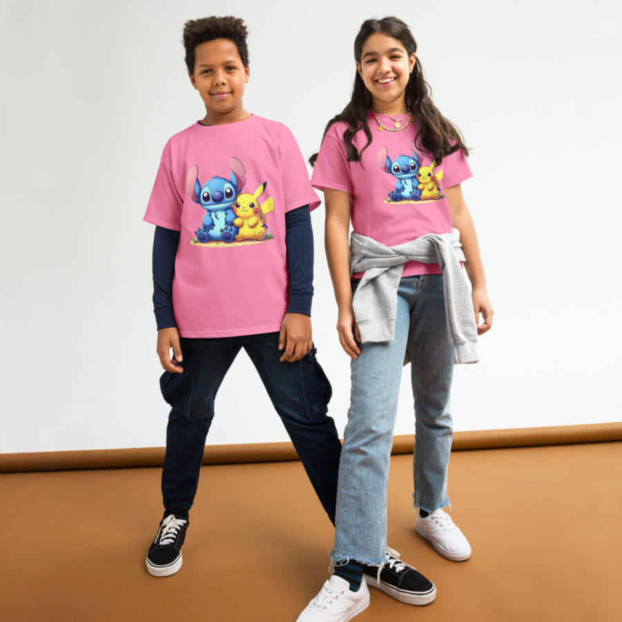 youth classic tee azalea front Pikachu & Stitch