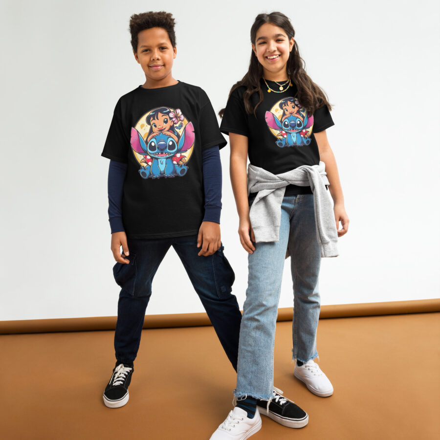 youth classic tee black front hawaii lilo and stitch