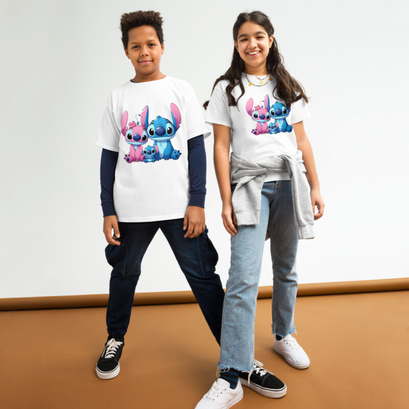 youth classic tee white front amor stitch y angela