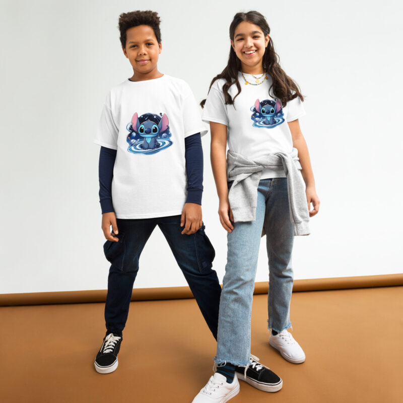 youth classic tee white front universo stitch